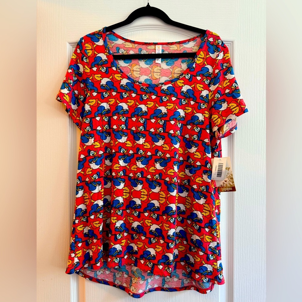 🔥🔥NWT LuLaRoe+DISNEY Donald Duck Classic T | Size L